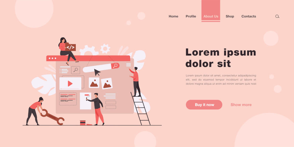 modello landing page
