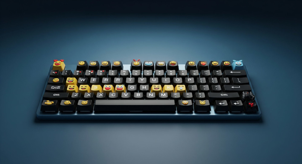 tastiera computer con emoji