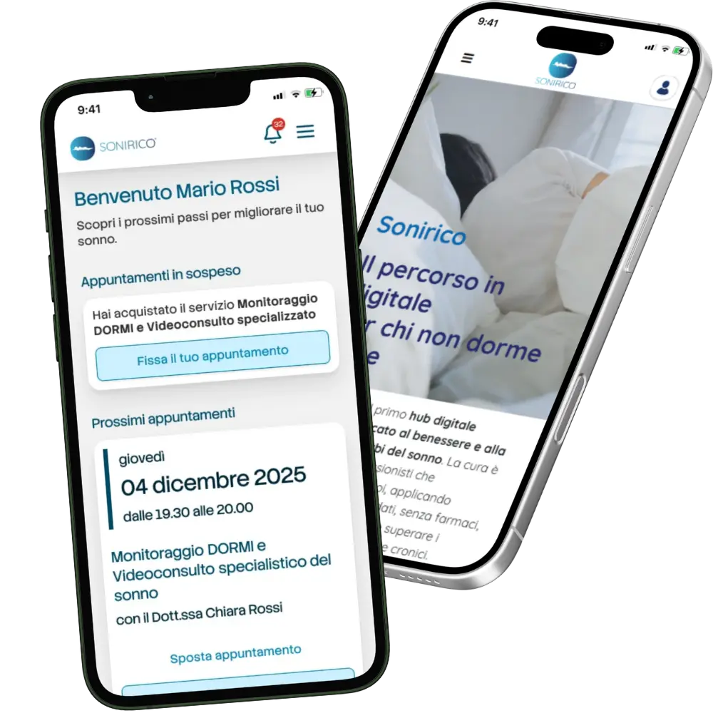 mockup schermate mobile sonirico
